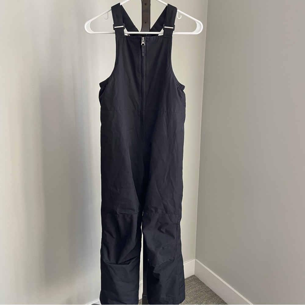 Lands End Stormer Snow Bibs Black Kids sz 10